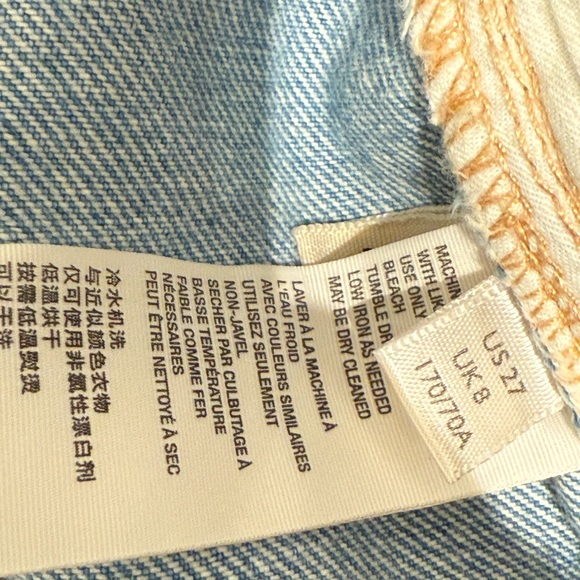 Free People Wide Leg Denim Jeans 27 , 100% cotton EUC - Picture 7 of 7